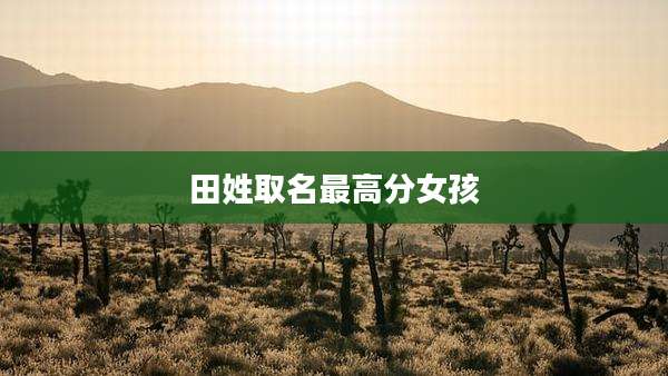 田姓取名最高分女孩