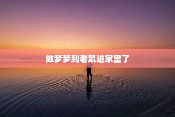 做梦梦到老鼠进家里了