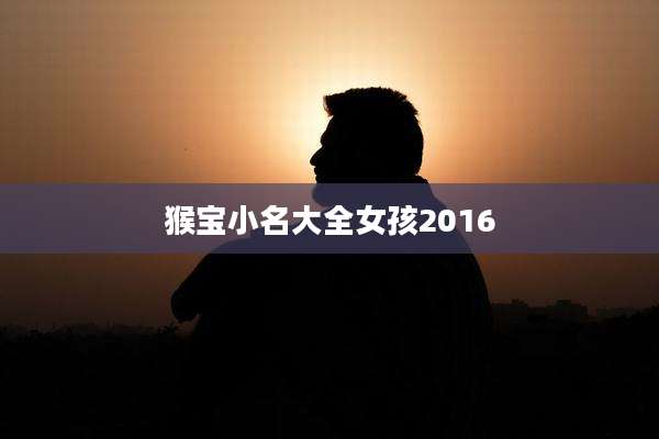 猴宝小名大全女孩2016