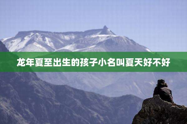 龙年夏至出生的孩子小名叫夏天好不好