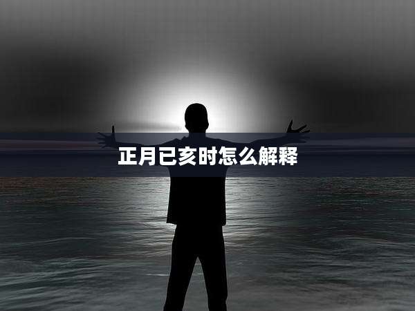 正月已亥时怎么解释