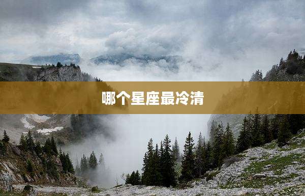 哪个星座最冷清