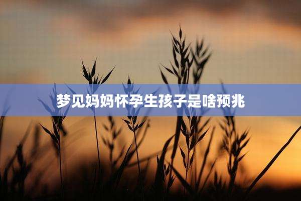 梦见妈妈怀孕生孩子是啥预兆