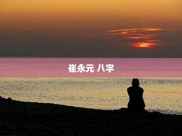 崔永元 八字