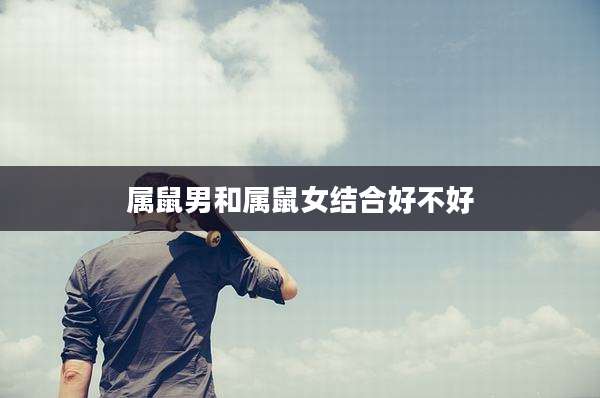 属鼠男和属鼠女结合好不好