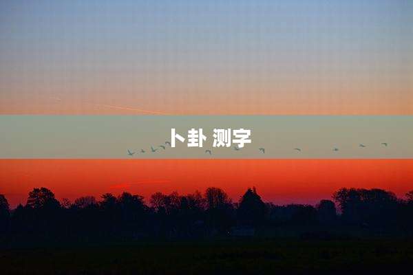 卜卦 测字