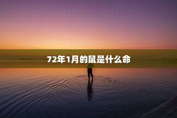 72年1月的鼠是什么命