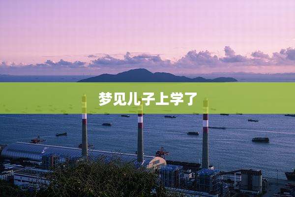 梦见儿子上学了