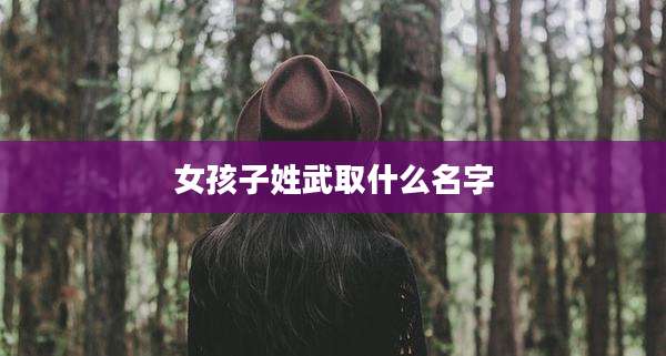 女孩子姓武取什么名字