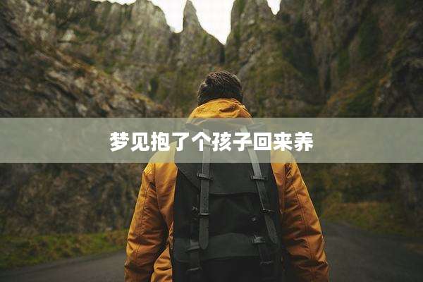 梦见抱了个孩子回来养