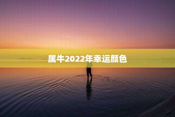 属牛2022年幸运颜色
