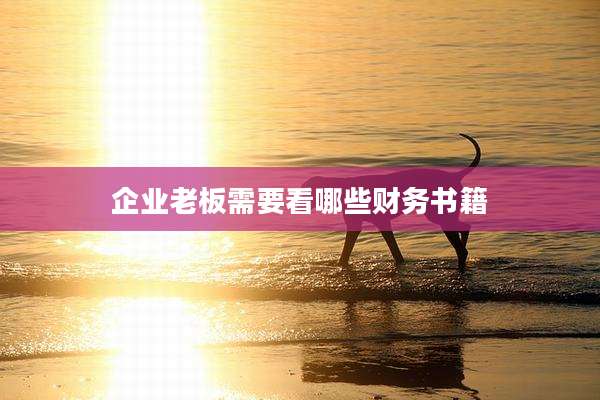 企业老板需要看哪些财务书籍