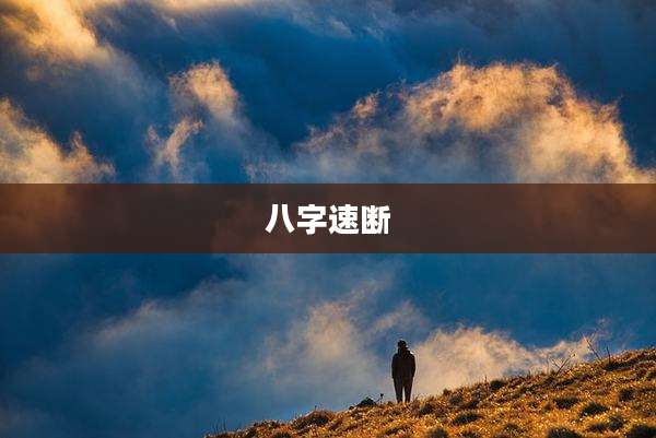 八字速断