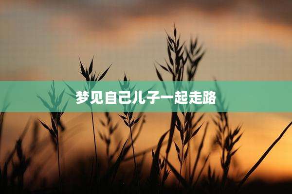 梦见自己儿子一起走路