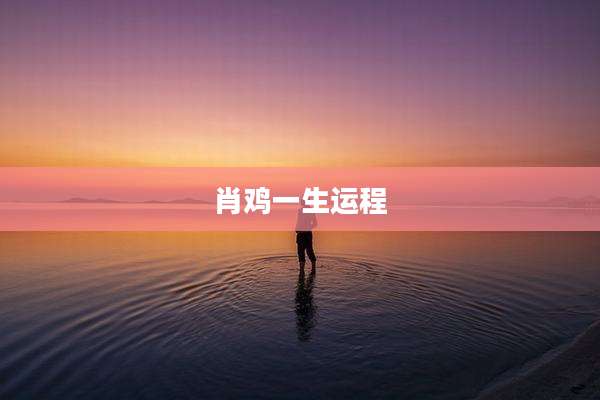 肖鸡一生运程