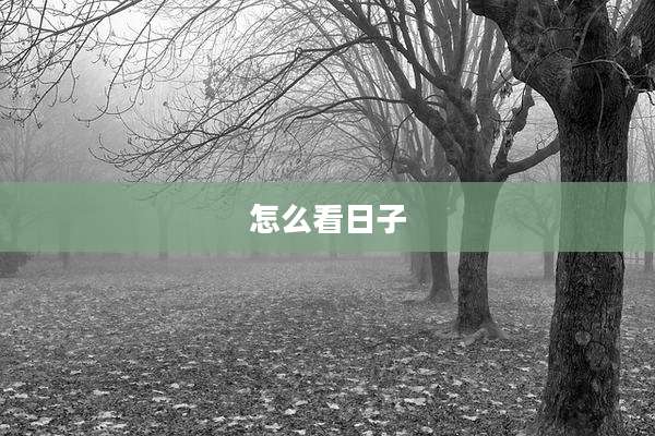 怎么看日子