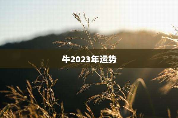牛2023年运势