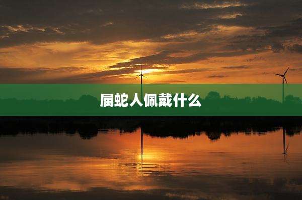 属蛇人佩戴什么