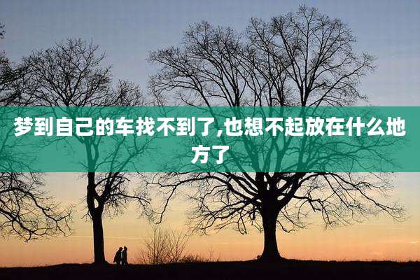 梦到自己的车找不到了,也想不起放在什么地方了