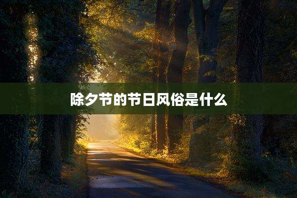 除夕节的节日风俗是什么