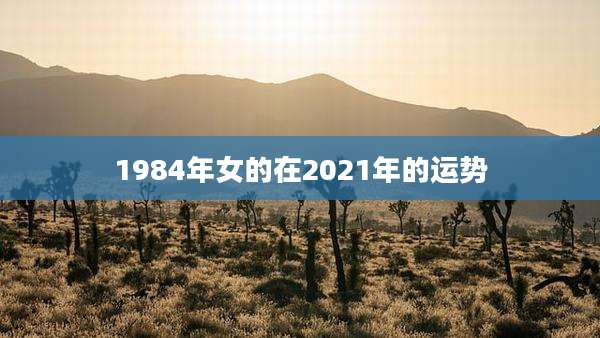 1984年女的在2021年的运势