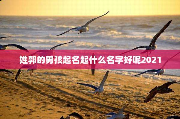 姓郭的男孩起名起什么名字好呢2021