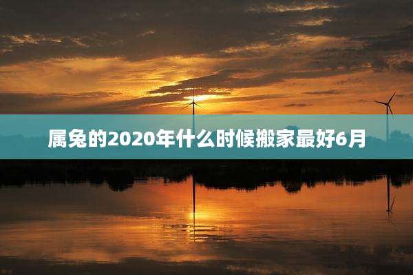 属兔的2020年什么时候搬家最好6月