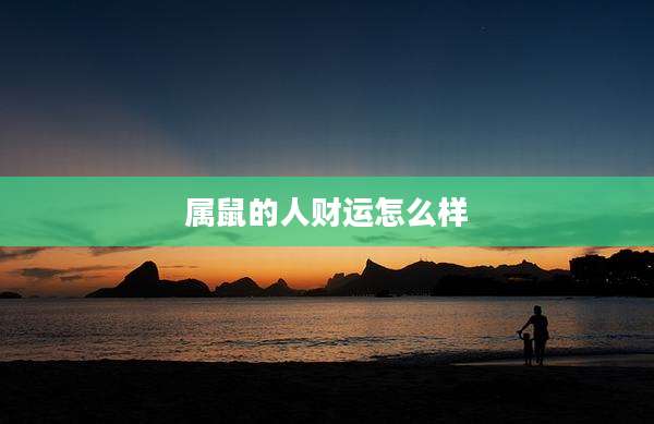 属鼠的人财运怎么样