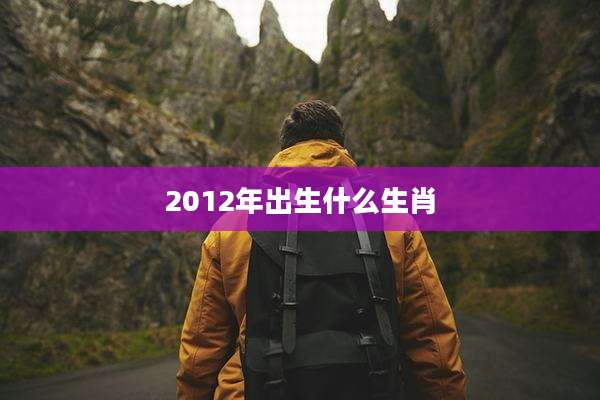 2012年出生什么生肖