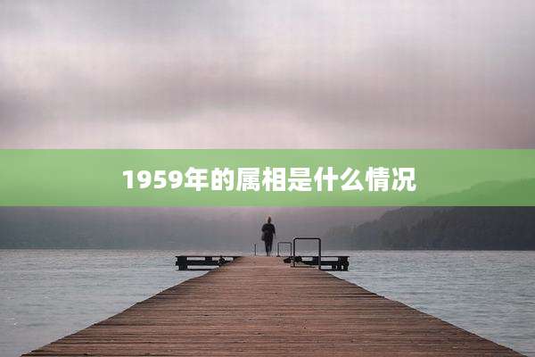 1959年的属相是什么情况
