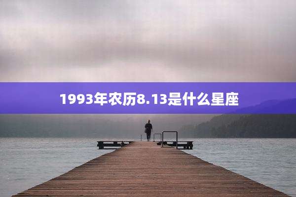 1993年农历8.13是什么星座