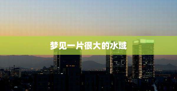 梦见一片很大的水域