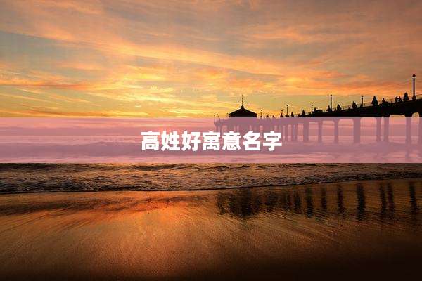 高姓好寓意名字