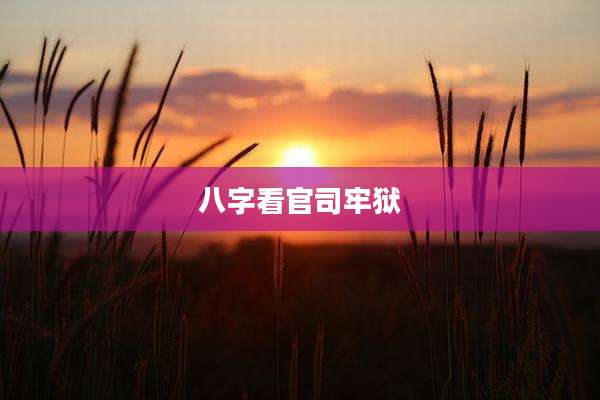 八字看官司牢狱