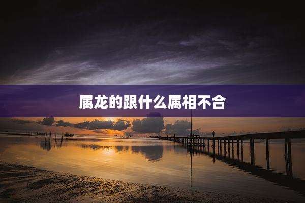 属龙的跟什么属相不合