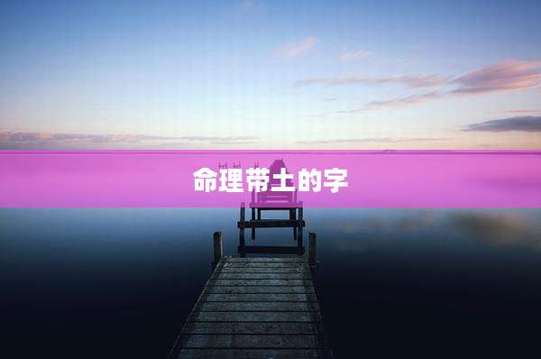 命理带土的字