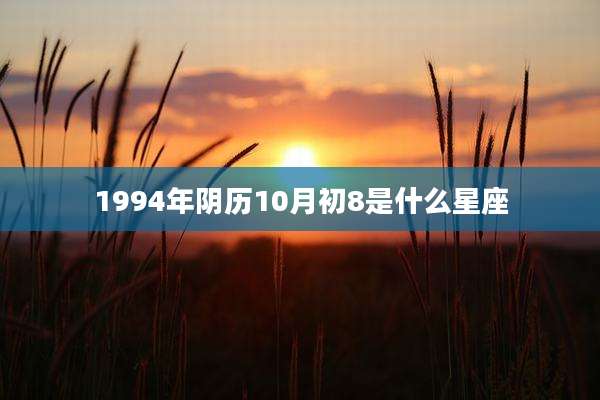 1994年阴历10月初8是什么星座
