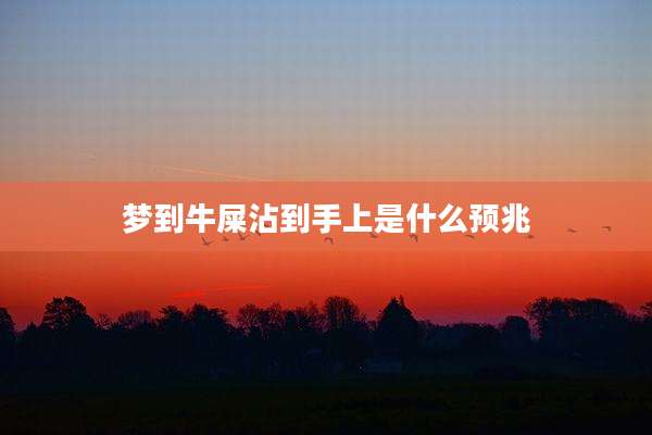 梦到牛屎沾到手上是什么预兆