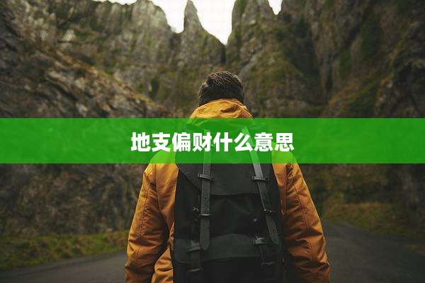 地支偏财什么意思