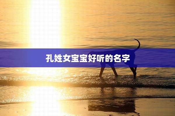 孔姓女宝宝好听的名字