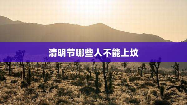 清明节哪些人不能上坟
