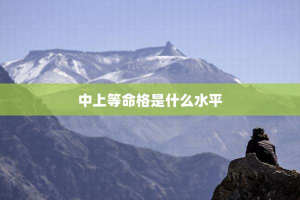 中上等命格是什么水平