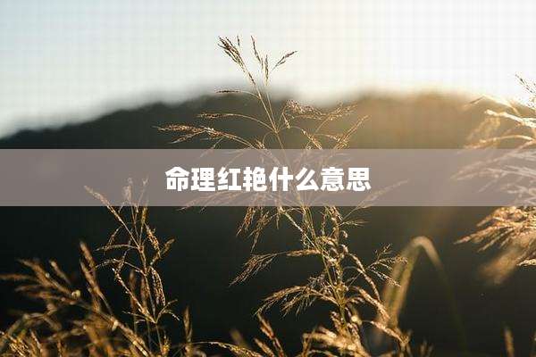命理红艳什么意思
