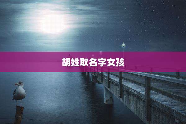 胡姓取名字女孩