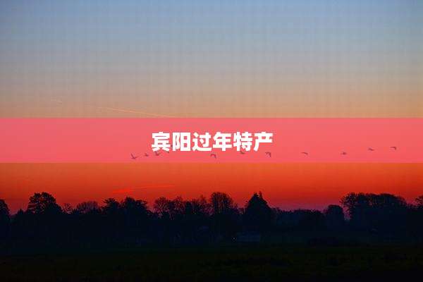 宾阳过年特产