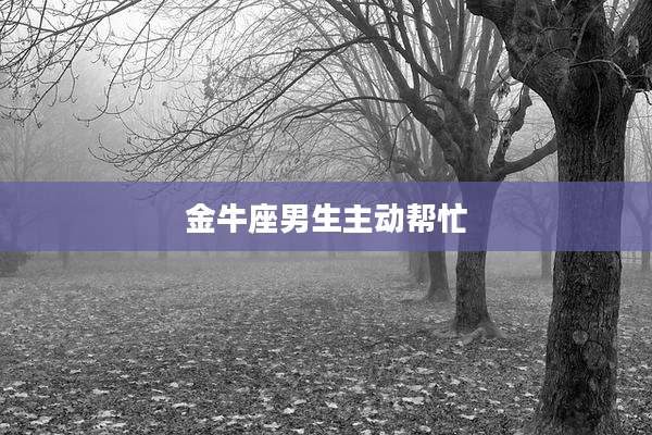 金牛座男生主动帮忙