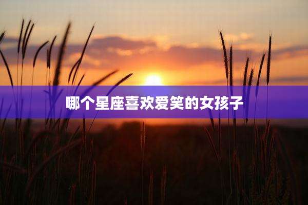 哪个星座喜欢爱笑的女孩子