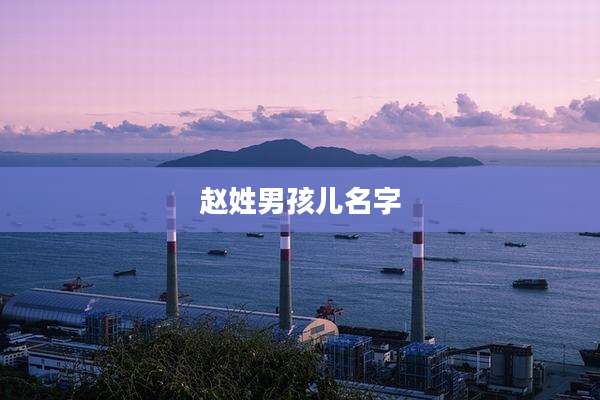 赵姓男孩儿名字