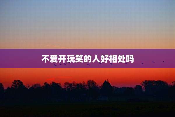 不爱开玩笑的人好相处吗