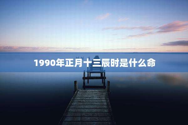 1990年正月十三辰时是什么命